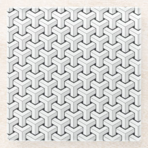 Coole, Abstrakte, Y Shaped Cubes Glasuntersetzer