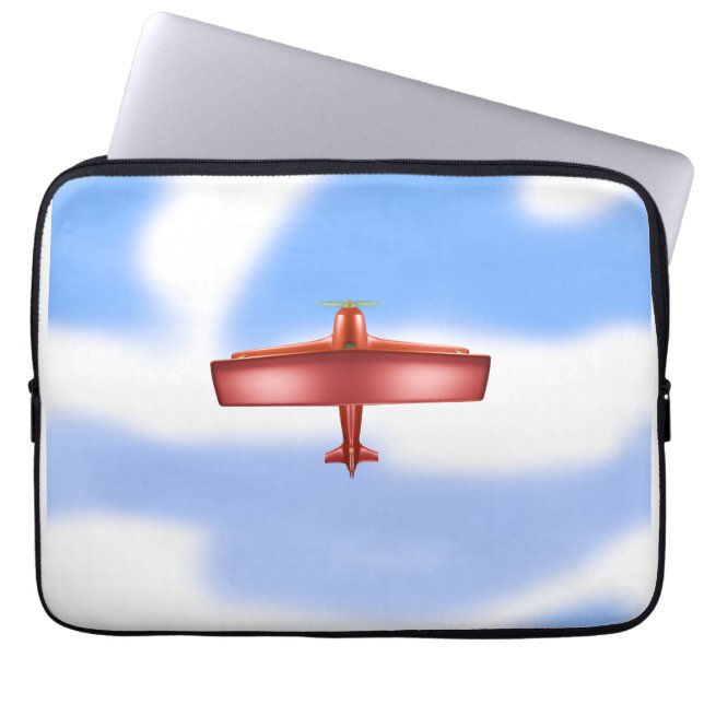 Coole Adventurous Flying Red Flugzeug Electronics  Laptopschutzhülle (Vorderseite)