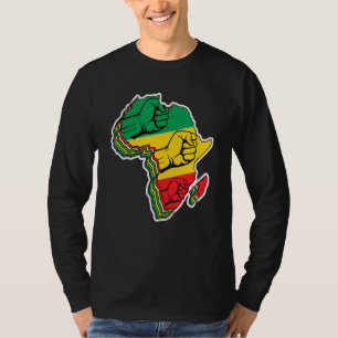 Coole Afrika Karte Kente Tuch für Männer Frauen Af T-Shirt