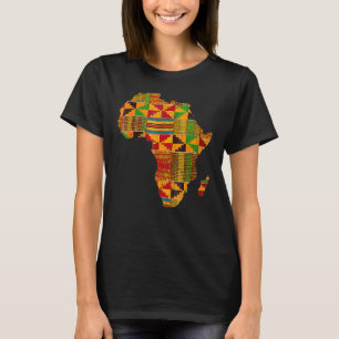 Coole Afrika Karte Kente Tuch für Männer Frauen  T-Shirt