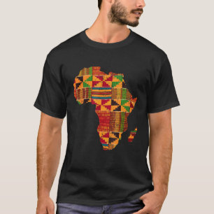 Coole Afrika Karte Kente Tuch für Männer Frauen  T-Shirt