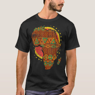 Coole Afrika Karte Kente Tuch Grafik für Afrika T-Shirt