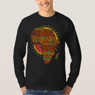 Coole Afrika Karte Kente Tuch Grafik für Afrika T-Shirt