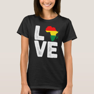 Coole Afrika Karte Liebe für Afro Men Women Black T-Shirt
