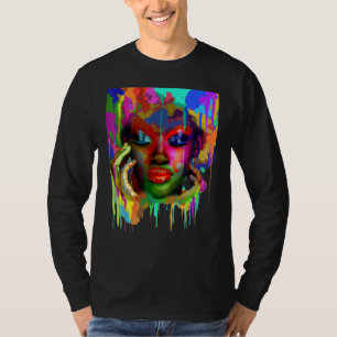 Coole afrikanische Afro-Frauen farblackierte Gesic T-Shirt