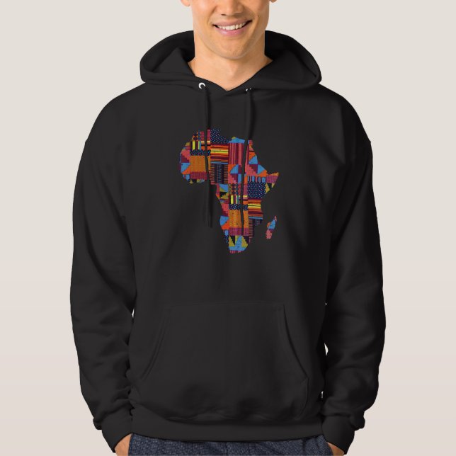 Coole Afrikanische Karte für Männer Frauen Traditi Hoodie (Vorderseite)