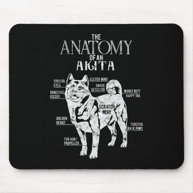 Coole Akita Anatomie Clos gibt Hundeliebhaber Mousepad (Vorne)
