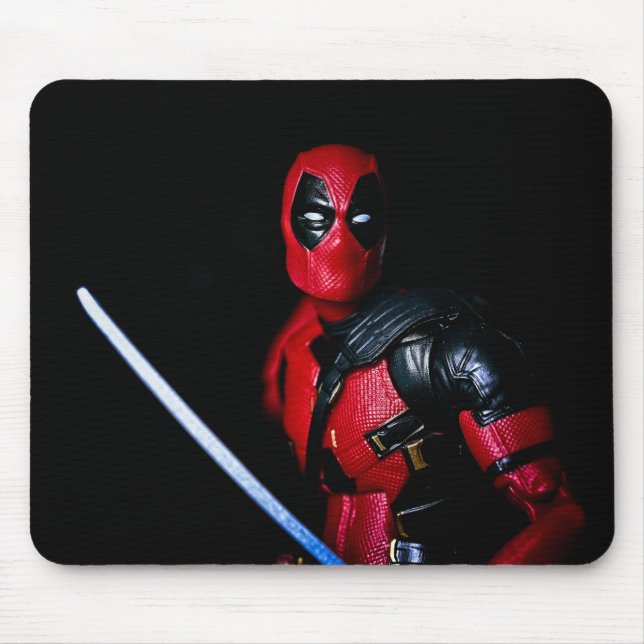 Coole Aktionsfigur Superheld Mousepad (Vorne)