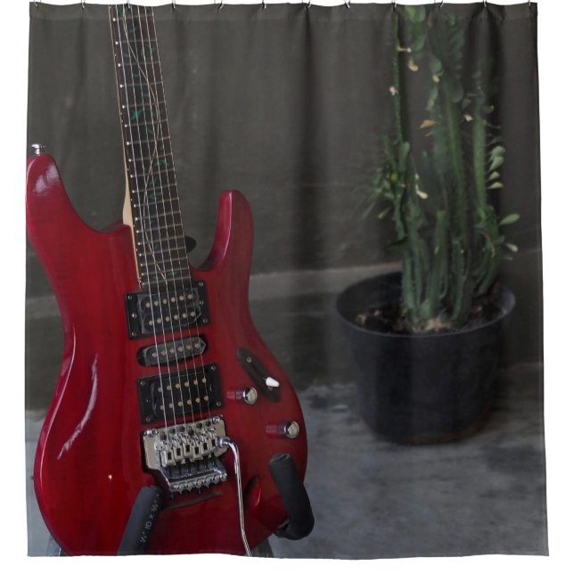 Coole akustische Gitarre Duschvorhang (Vorderseite)