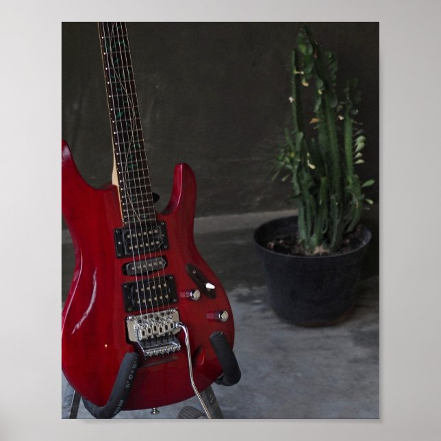Coole akustische Gitarre Poster (Vorne)