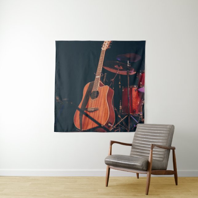 Coole akustische Gitarre Wandteppich (Beispiel)