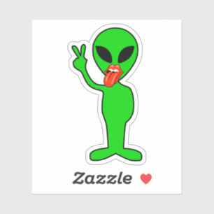 Coole Alien Aufkleber
