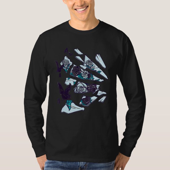 Coole Alien mit Coat T-Shirt (Vorderseite)