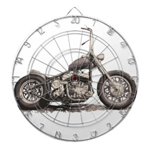 Coole alte Motorrad Dartscheibe