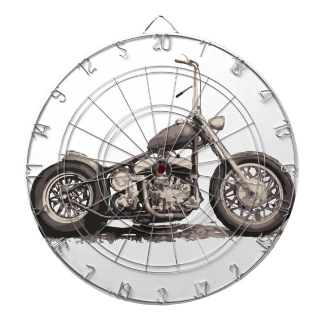 Coole alte Motorrad Dartscheibe (vorne)