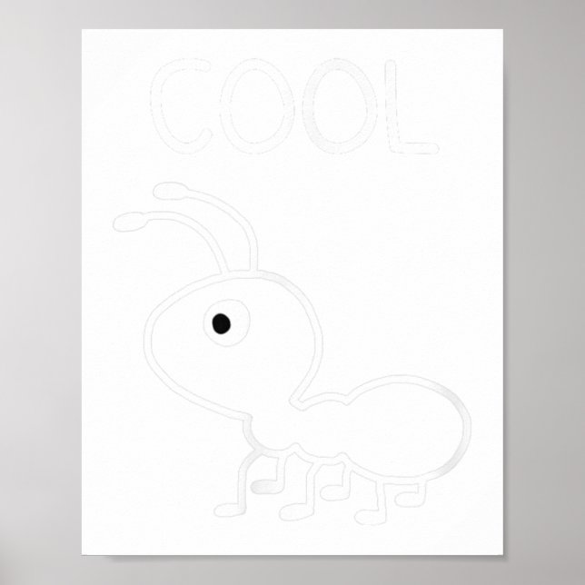 Coole Ameise, Wortspiele, Lustig, Witze, Sarkastis Poster (Vorne)