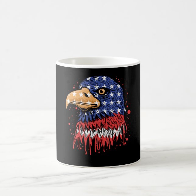 Coole amerikanische Flagge Eagle Art - US-Flagge Kaffeetasse (Mittel)
