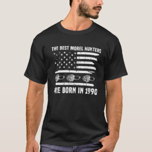 Coole amerikanische Flagge Morel Pilz Jagd 1990 31 T-Shirt