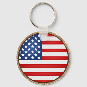 Coole amerikanische Flagge Schlüsselanhänger