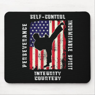 Coole amerikanische Flagge Taekwondo-Geschenk _ Ta Mousepad