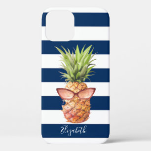 Coole Ananas, blau gestreift Case-Mate iPhone Hülle
