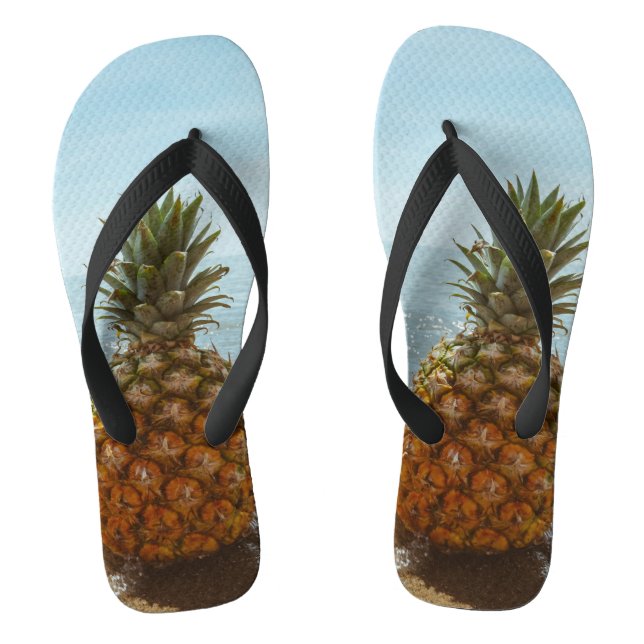 Coole Ananas im Ozean Flip Flops (Fußbett)