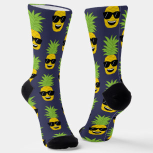 Coole Ananas im Sommer in Sonnenbrille Socken