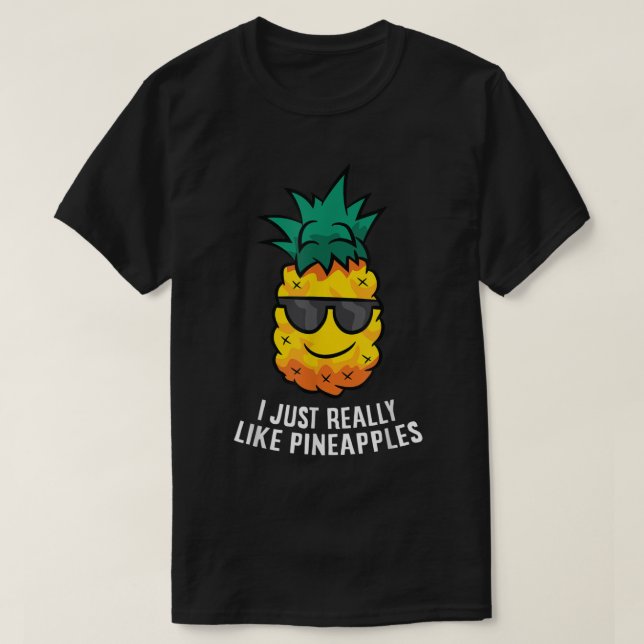 Coole Ananas Lustiges Frucht-Design T-Shirt (Design vorne)