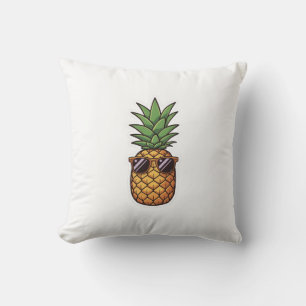 Coole Ananas mit Sonnenbrille Kissen