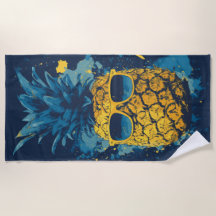 Coole Ananas mit Sonnenbrille Pop-Art-Illustration