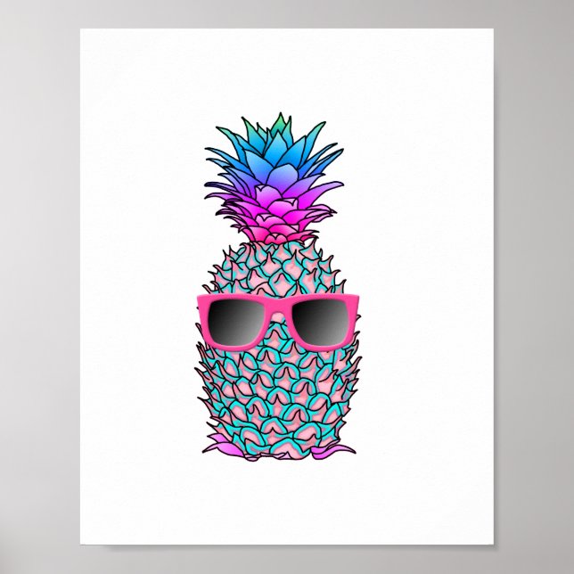 Coole Ananas Poster (Vorne)