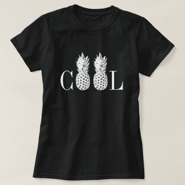 Coole Ananas-Typografie zum Shirt für Frauen (Design vorne)