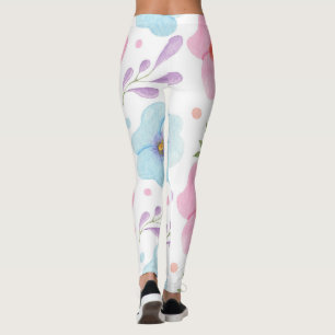 coole angesagte rosa Blumenmuster Frauen Weiße Mäd Leggings
