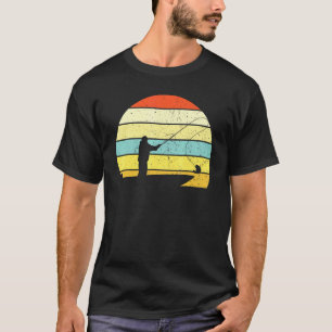 Coole Angler-Fischerei-Retro-Fischerboot T-Shirt