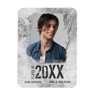 Coole Ankündigung des Graduate Foto Grunge Magnet