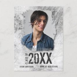 Coole Ankündigung des Graduate Foto Grunge Postkarte