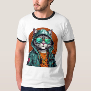 Coole anthropomorphe Katze T-Shirt