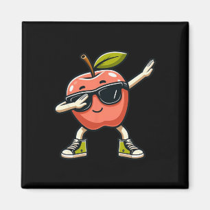 Coole Apfelkunst für Männer Kinder Apfelsaft Magnet