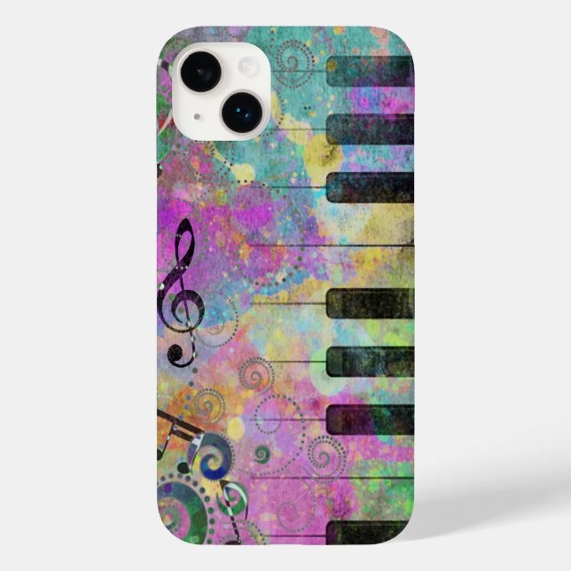 Coole Aquarellfarben Spritzer Farbiges Klavier Case-Mate iPhone Hülle (Rückseite)
