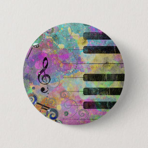Coole Aquarelltöne Spritzer farbiges Klavier Button