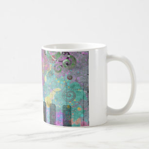 Coole Aquarelltöne Spritzer farbiges Klavier Tasse
