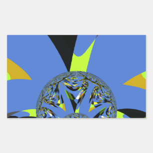 Coole Arches mit Fraktal Spheres Art Design Rechteckiger Aufkleber