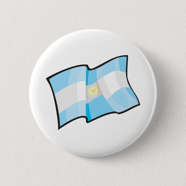 Coole Argentinien-Flagge Button (Vorderseite)