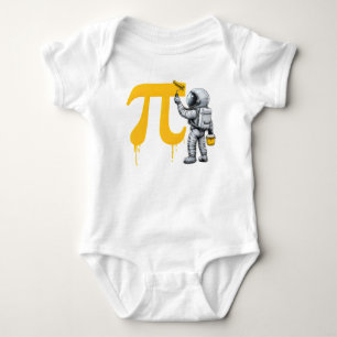 Coole Astronautenmalerei Pi-Symbol Pi-Tag  Baby Strampler