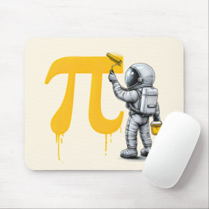 Coole Astronautenmalerei Pi-Symbol Pi-Tag Mousepad