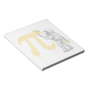 Coole Astronautenmalerei Pi-Symbol Pi-Tag  Notizblock