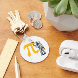Coole Astronautenmalerei Pi-Symbol Pi-Tag  Schlüsselanhänger