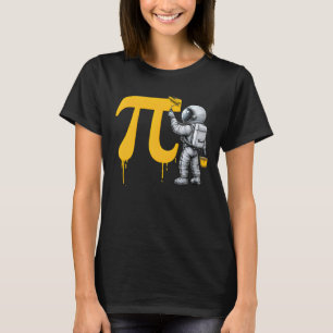 Coole Astronautenmalerei Pi-Symbol Pi-Tag T-Shirt