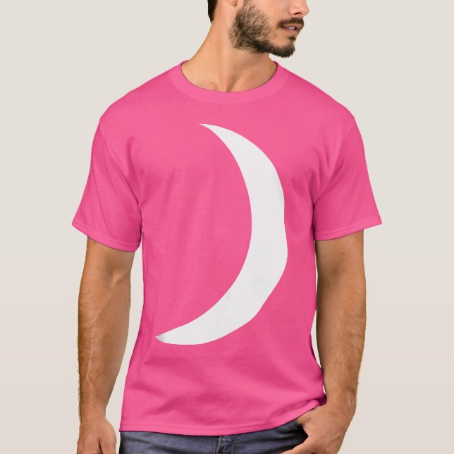 Coole Astronomie des Big White Crescent Moon T-Shirt (Vorderseite)