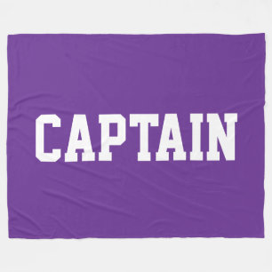 Coole athletische fette CAPTAIN-Schrift auf königl Fleecedecke